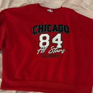 Rue21 Red Chicago All Stars Crew Neck Sweater